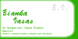 bianka vasas business card